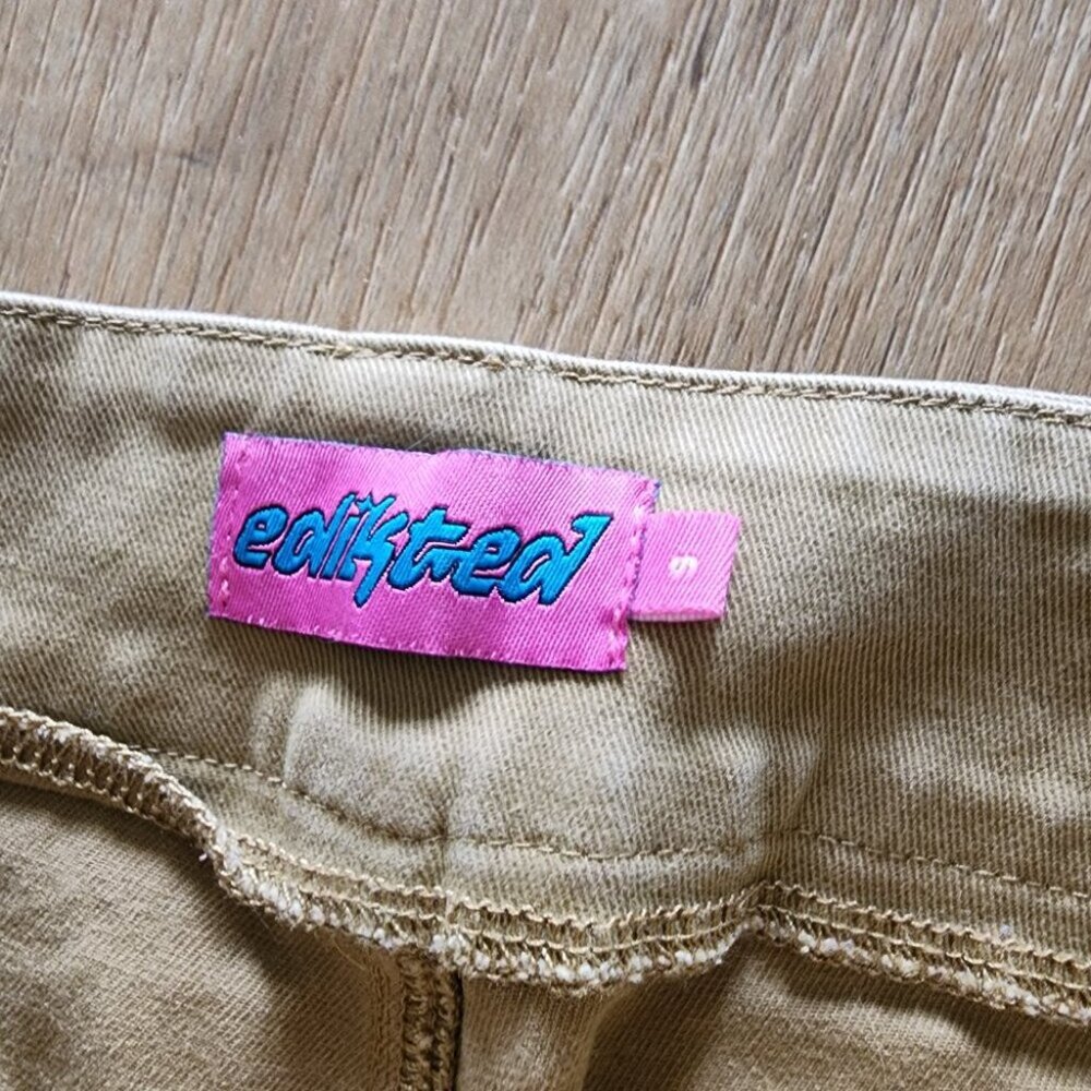 Edikted High Waisted Pleated Barrel Pants Ankle Crop 100% Cotton - Picture 5 of 8